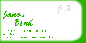 janos bink business card